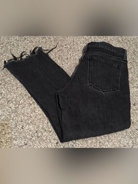 Abercrombie & Fitch Distressed Skinny High Rise Black Jeans